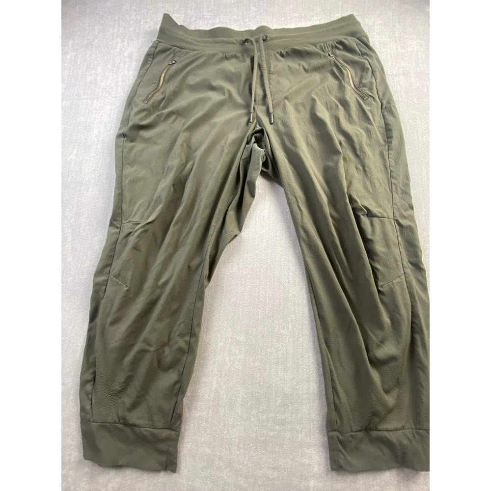 Athleta Trekkie North Jogger Pants Olive Green Size 18 Hiking Travel Outdoor - Picture 1 of 5